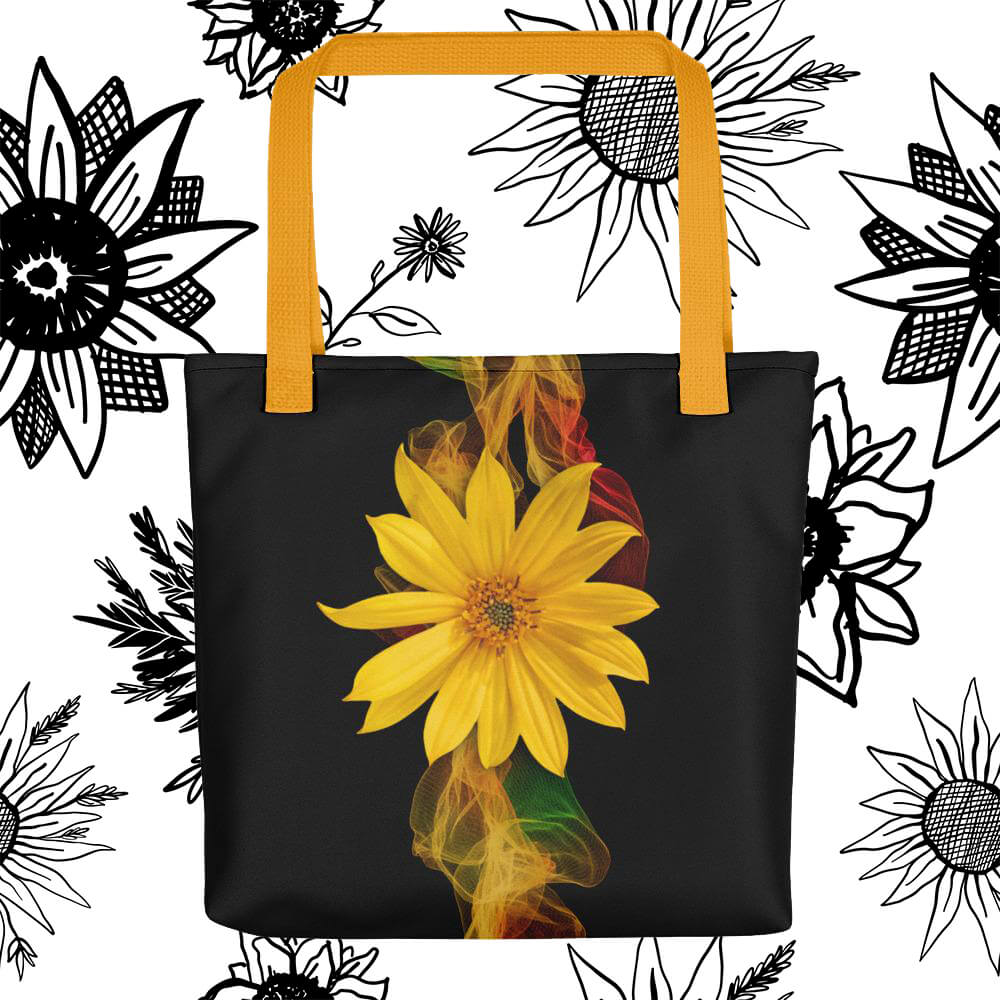 Sunflower Matrix Tote Bag