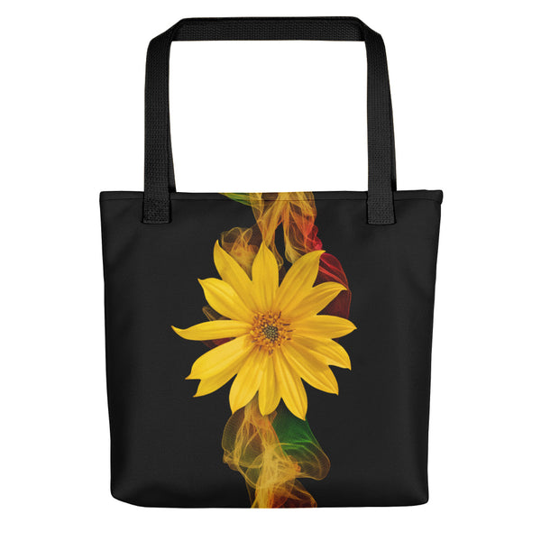 Simple Modern Gray Yellow and Black Geometric Tote Bag by BlackStrawberry