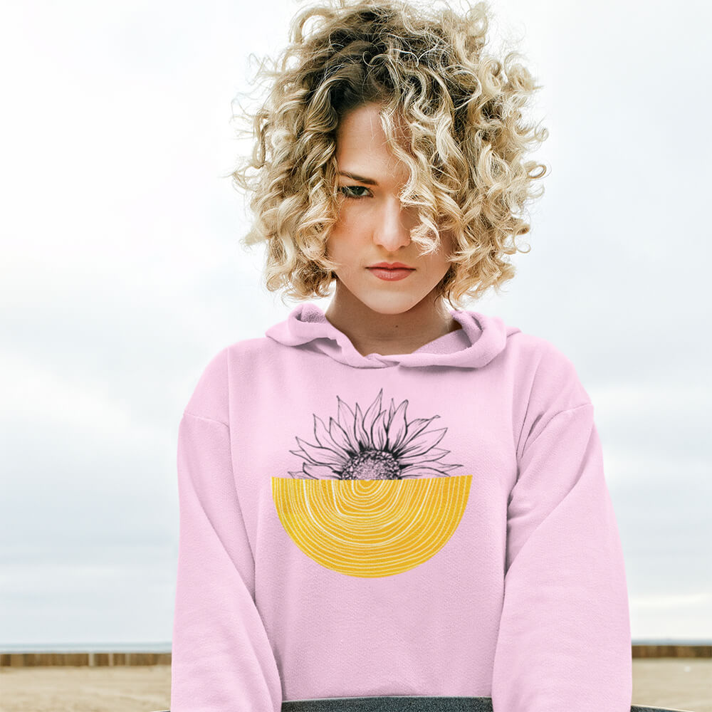 Abstract Sun and Flower Hoodie
