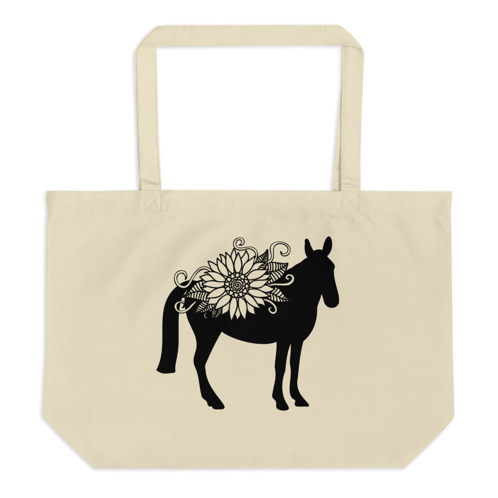 Posy Pony Large Organic Tote Bag